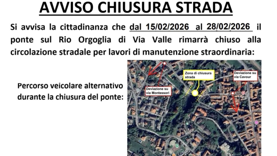 Borgo Ticino, proroga della chiusura del ponte di via Valle